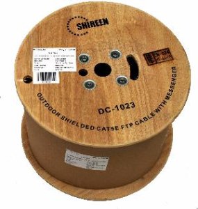 DC-1023 Shielded Cat5e FTP Cable with Messanger Wire 1,000 Foot Spool